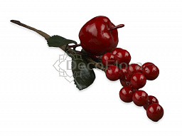 Ветка с ягодами 23см красная