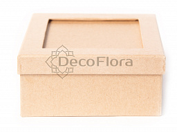 Коробка из картона  квадратная с рамкой 9,5*9,5*4,5см